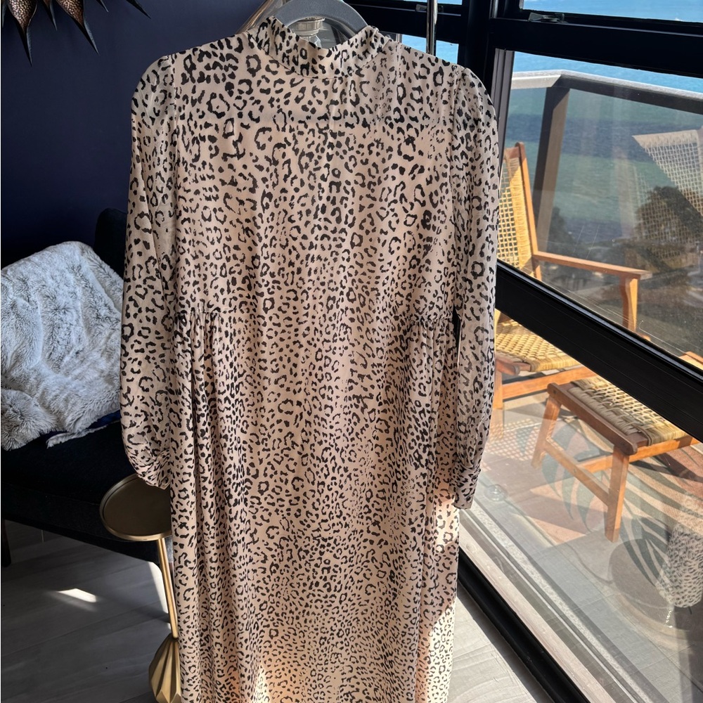 Charles Henry Animal Print Dress